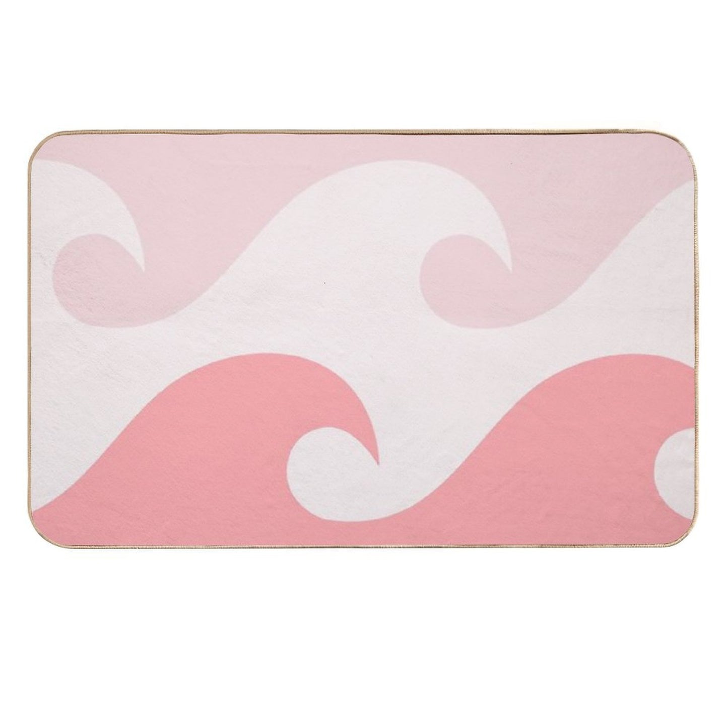 Pink Ocean Waves  Slip-Resistant Bath Mat
