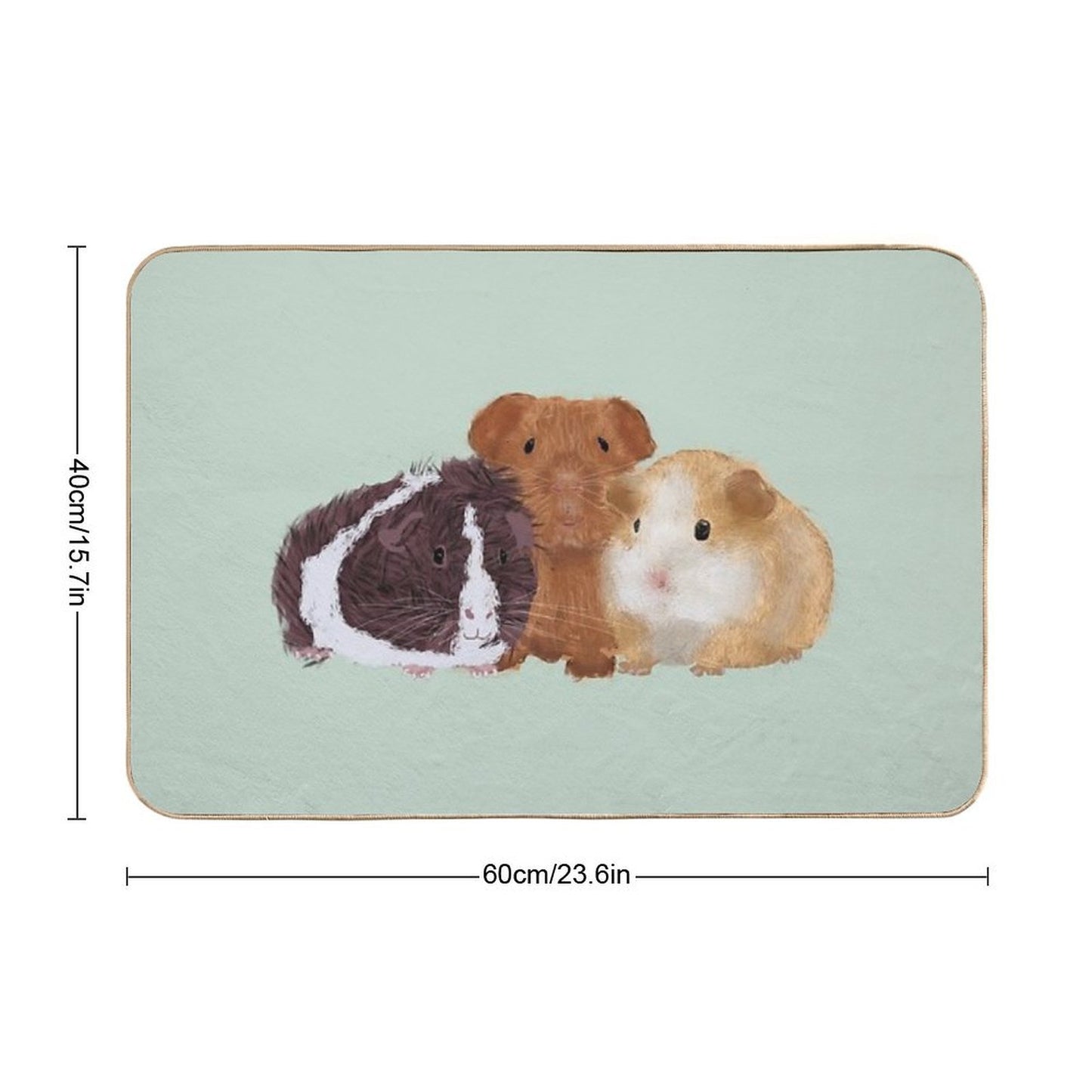 Guinea Pigs  Easy To Clean Bath Mat