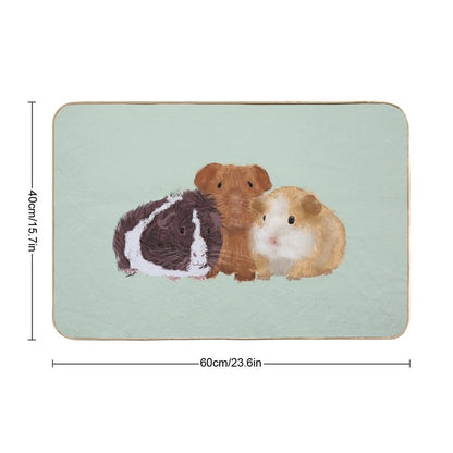 Guinea Pigs  Easy To Clean Bath Mat
