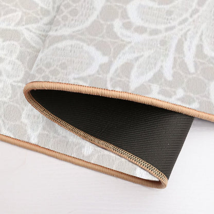 Lace on GreyPink  Pet-Safe Bath Mat