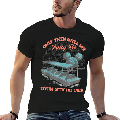 Epcot Boat Nature Truly Living with The Land  Rolled Sleeves T-Shirt