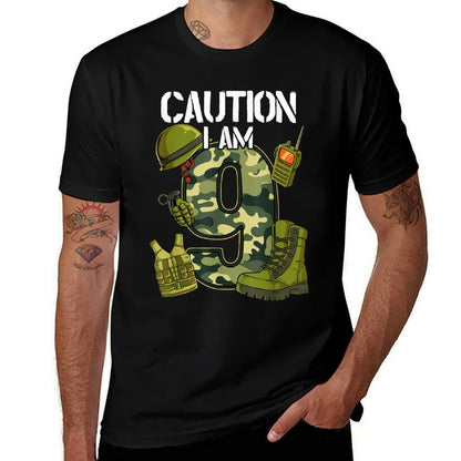 9th Birthday Army  Affordable Price T-Shirt