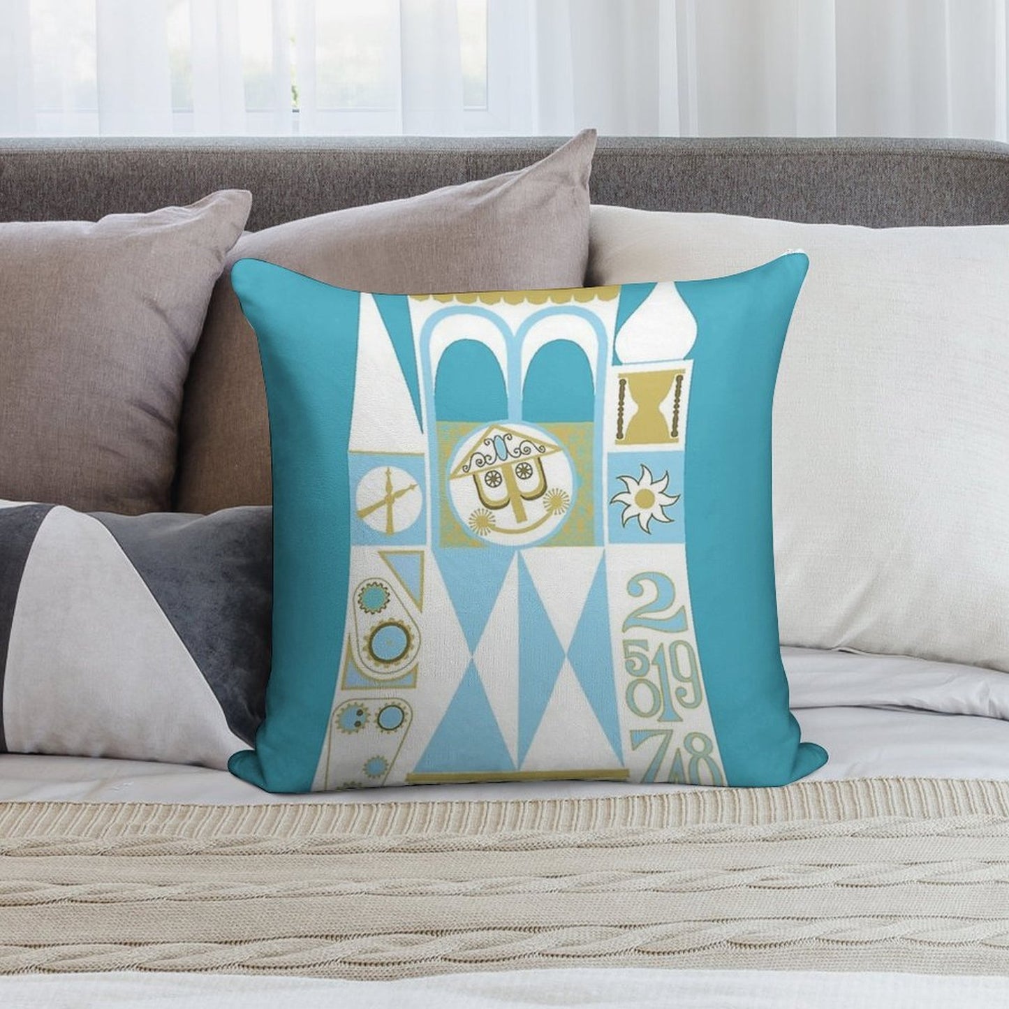 It's A Small World! Soft Bedroom Essential Throw Pillow