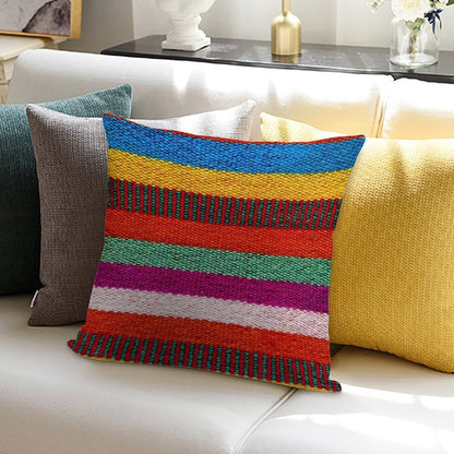 Peruvian Stripes Soft Durable Construction Throw Pillow