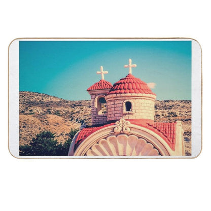 Roadside Shrine, Cyprus  Long-Lasting Bath Mat