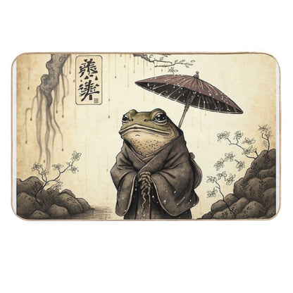 Rainy Day Frog  Repositionable Bath Mat