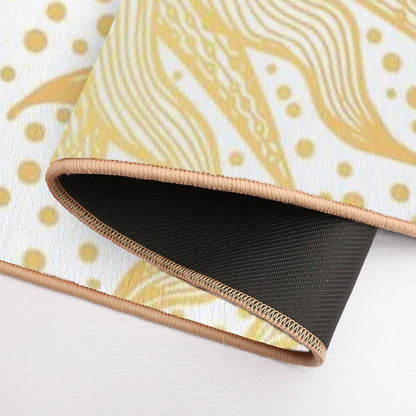 Sun Mandala Gold Confetti  Repositionable Bath Mat