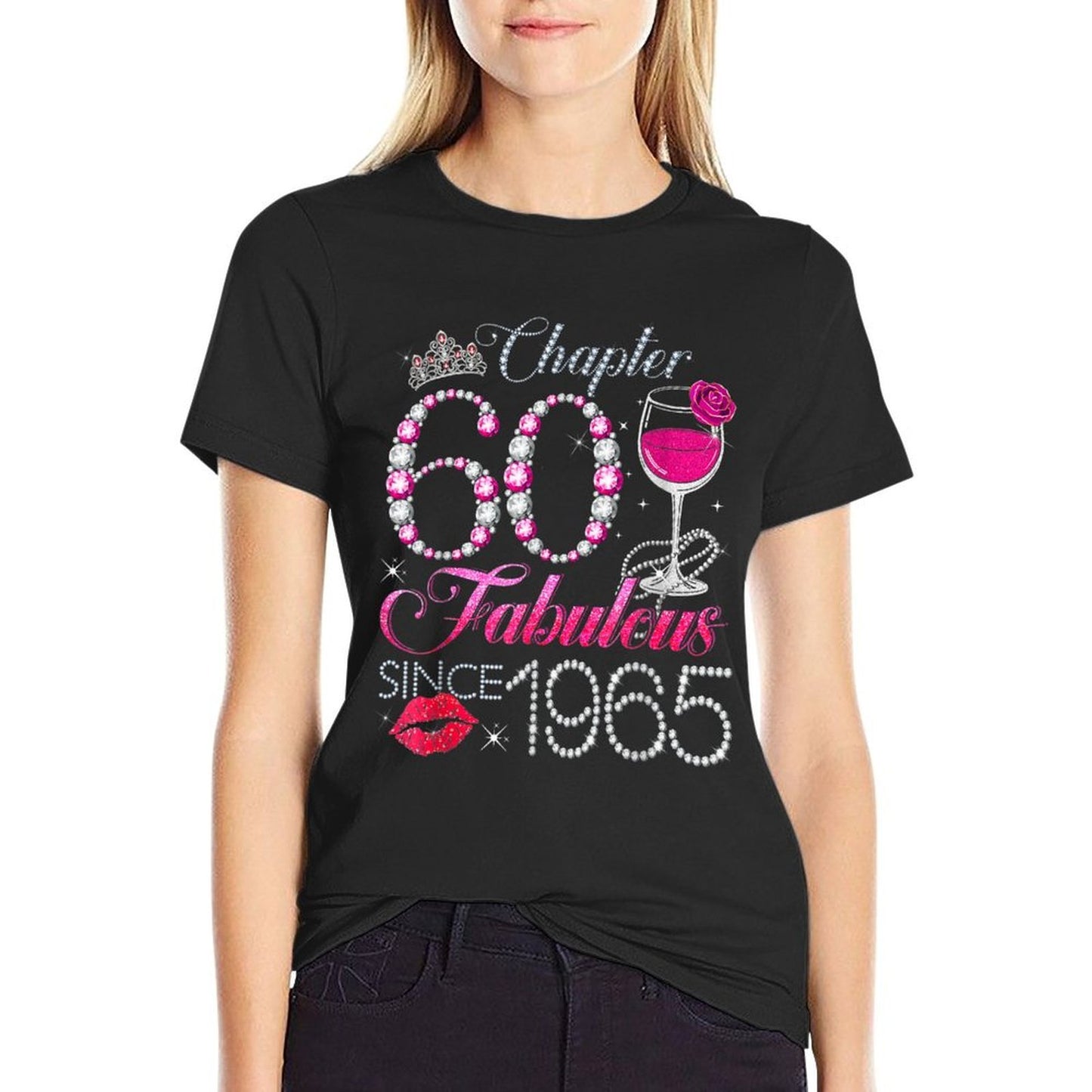 Chapter 60 Fabulous Since 1965 60th Birthday Queen Diamond  Lightweight T-Shirt