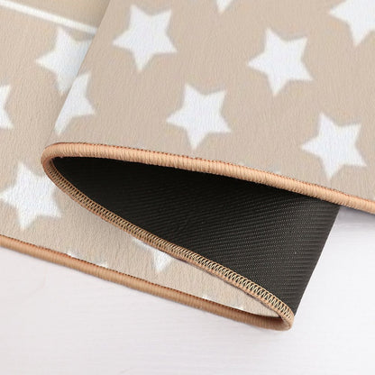 Beige White Set  High-Traffic Bath Mat