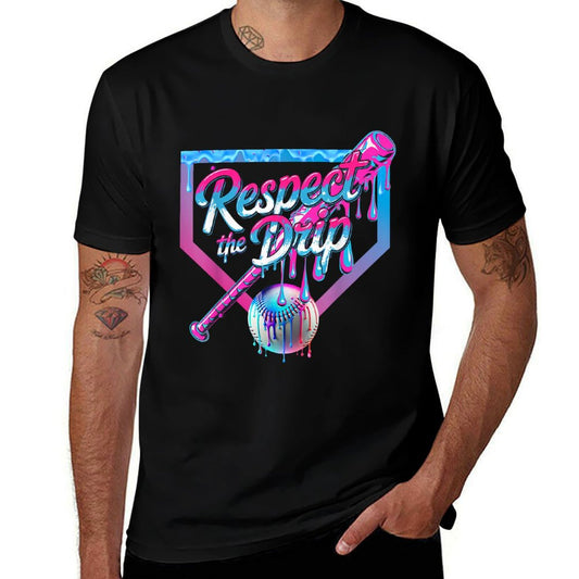 Baseball Drip For Boys Ice Cream Drip Youth Boys Baseball Moisture-wicking T-Shirt