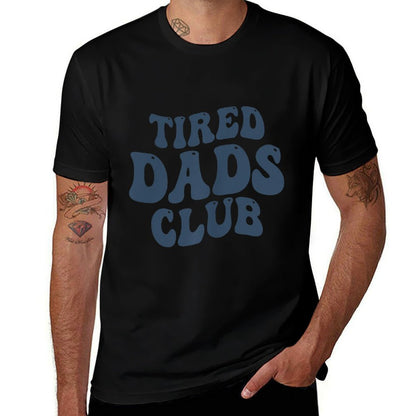 Tired Dads Club Play Cars On Dad's Back ( 2 SIDES)  Oversized Silhouette T-Shirt