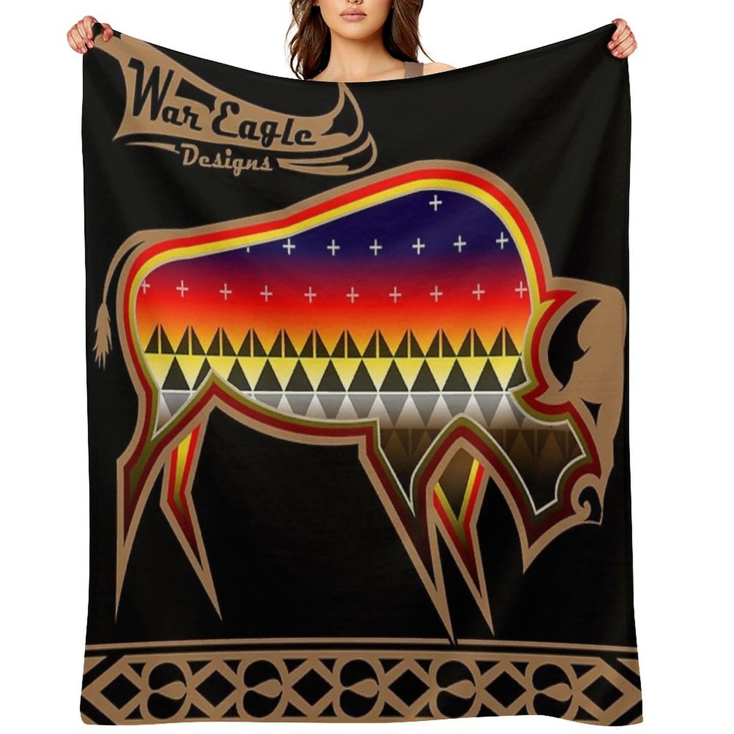 Protecting The People Brown Buffalo Durable Throw Blanket