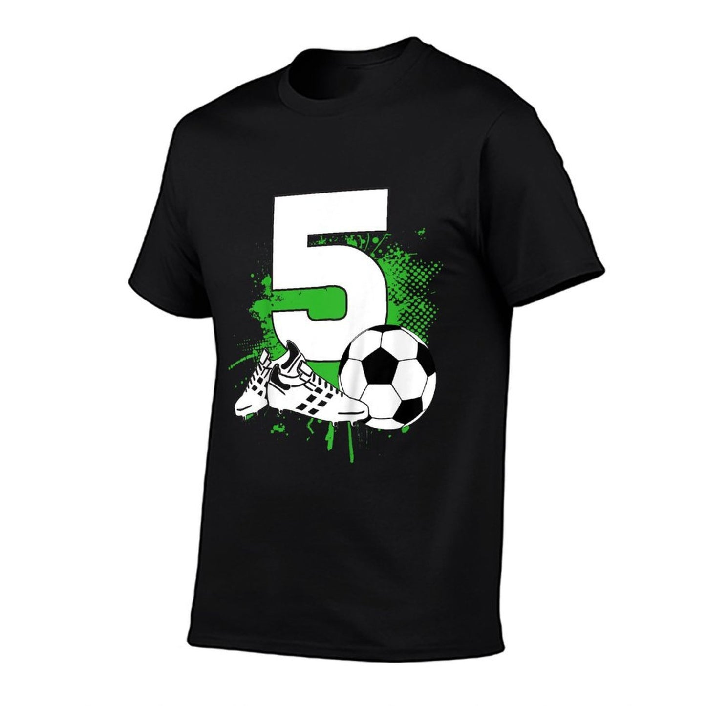 Kids 5th Birthday Boys 5 Years Soccer Football Player Birthday  Wrinkle-resistant T-Shirt
