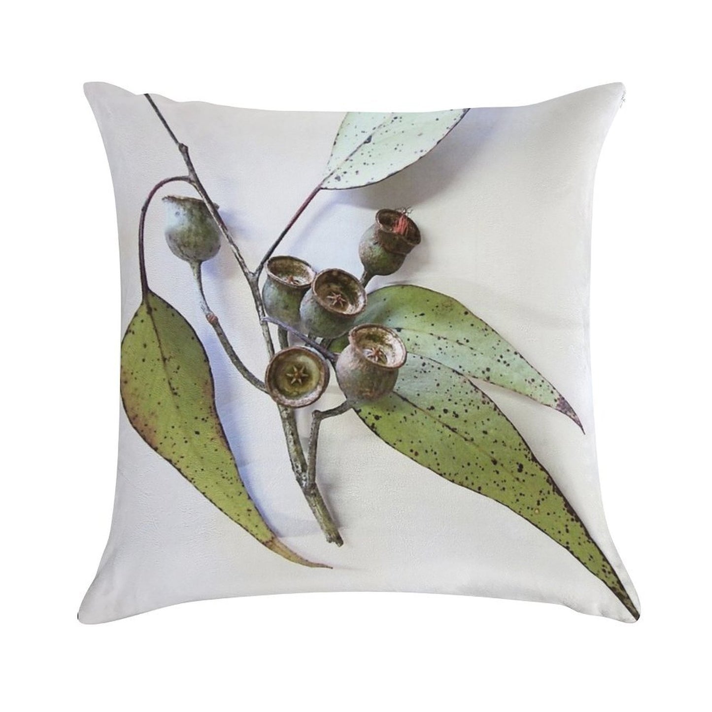 Marri Eucalypt Leaves And Nuts, Western Australia Soft Gift Ready Throw Pillow