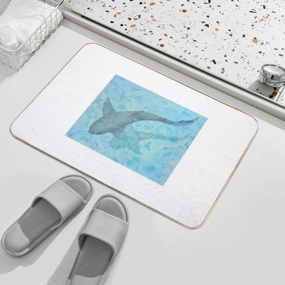 Turquoise And Transparent Sea  Anti-Trip Bath Mat