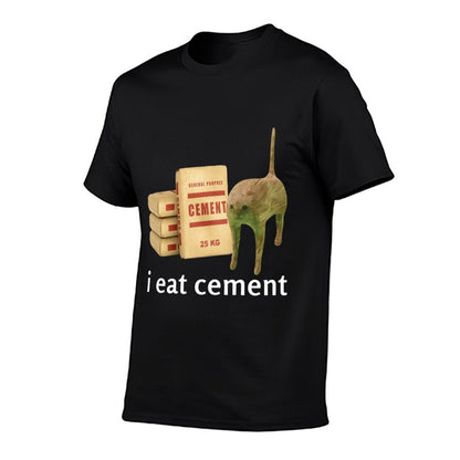 I Eat Cement Cat Kids Funny Dank Cat Meme  Eco-friendly Material T-Shirt