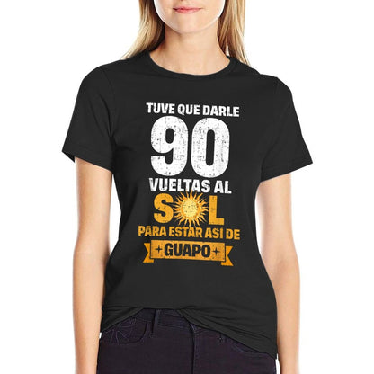 90th Birthday for Men in Spanish Regalo Cumpleanos 90  Soft T-Shirt