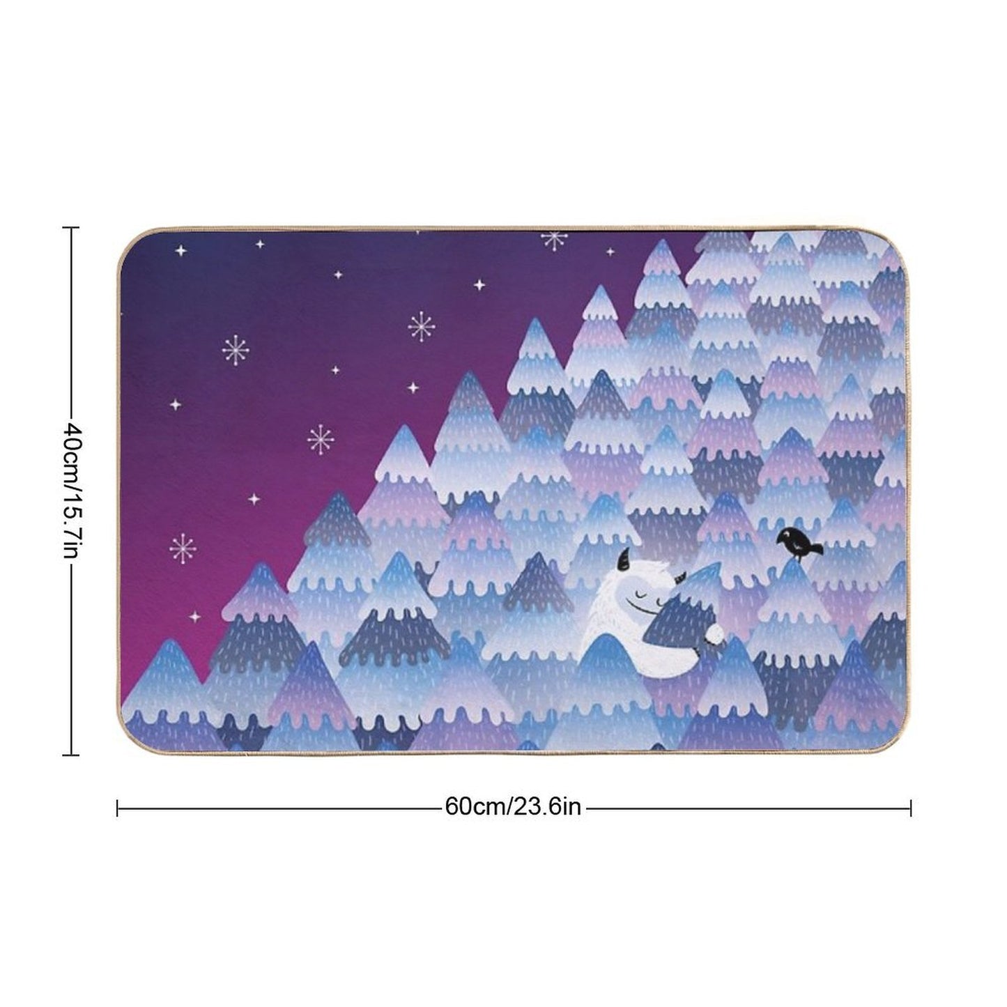 Tree Hugger (Night Version)  Non-Slip Bath Mat