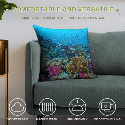 Fantasea Reef Soft High-Density Material Throw Pillow