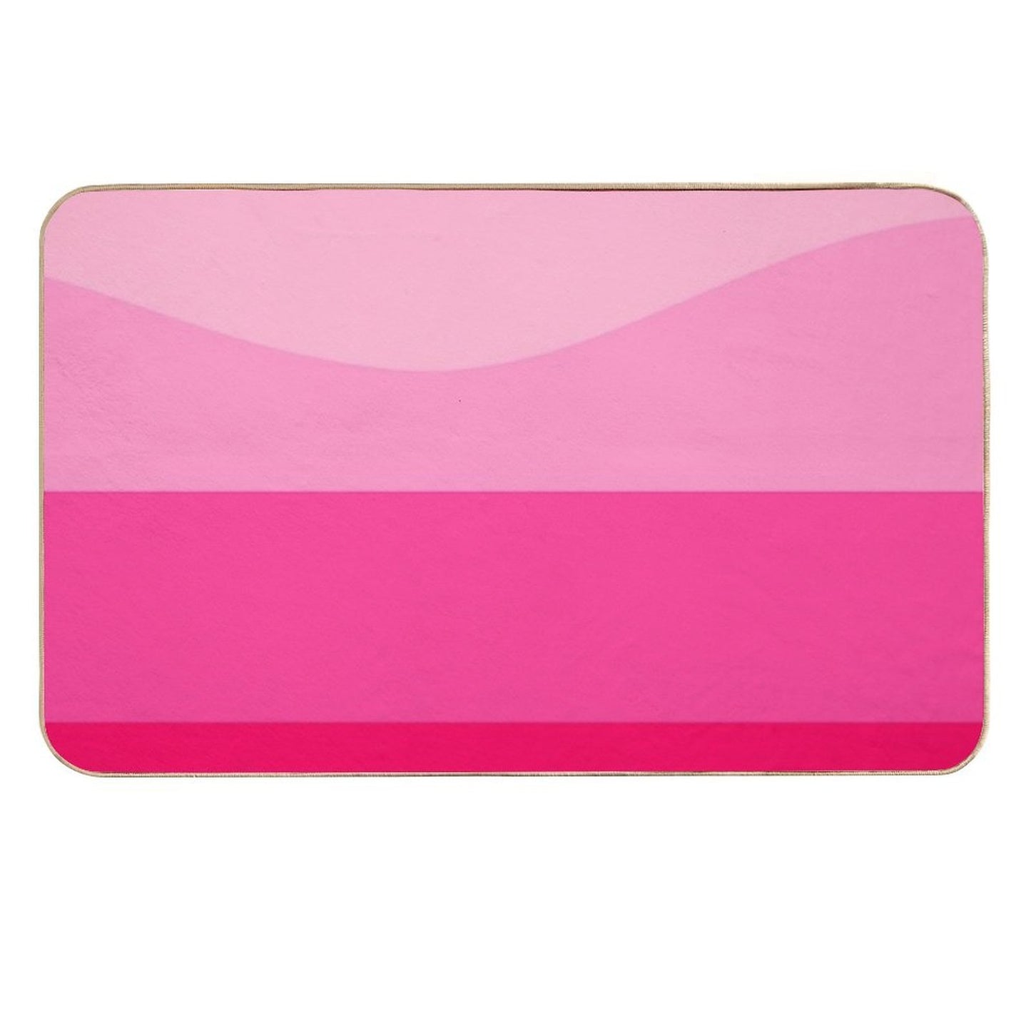 Bright Pink Minimalist Retro Colorful Stripes - Abstract Waves  Odorless Bath Mat