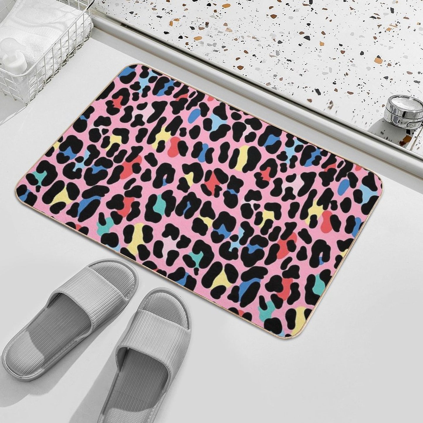 Rainbow Leopard by Elebea  Multi-Purpose Bath Mat