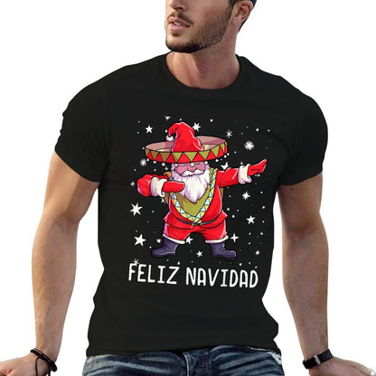 Christmas Sombrero Poncho Mexican Dabbing Santa  Relaxed-fit T-Shirt