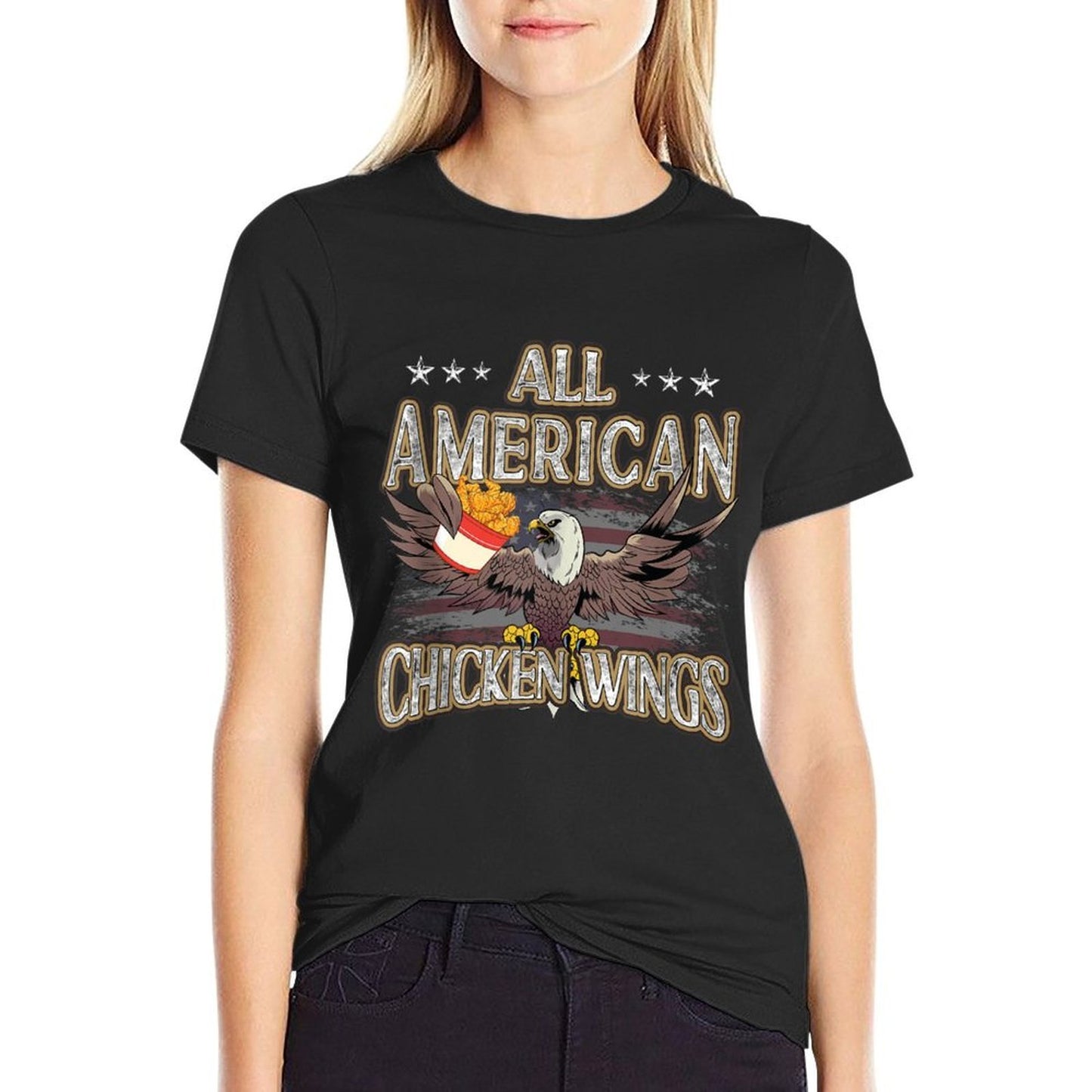 All Patriotic Chicken Wings American USA 4th of July  Odor-resistant T-Shirt