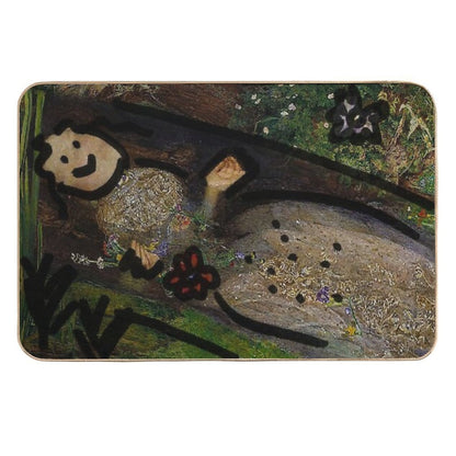 Derpaintings - Ophelia  Fade-Resistant Bath Mat