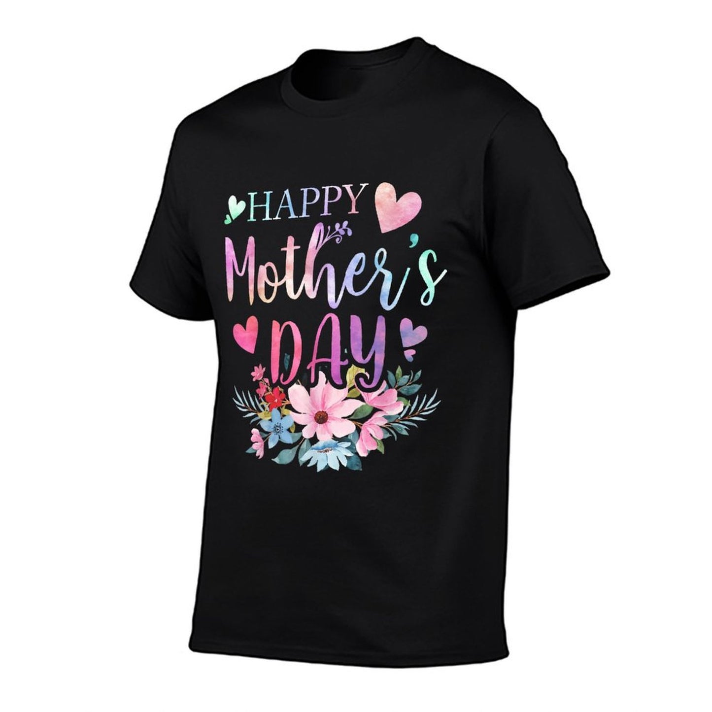 Happy Mother's Day With Floral Mom Mommy Grandma  Graphic-printed T-Shirt