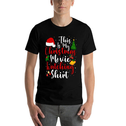 Funny This Is My Christmas Movie Watching Family Matching  Trendy Pattern T-Shirt