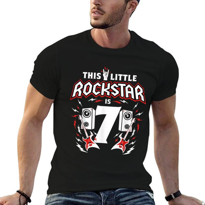 7th Birthday Rock And Roll Star Guitar 7 Year Old B-Day  Breathable T-Shirt