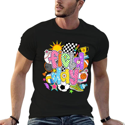 Field Day Fun Day Let The Games Begin Field Trip Teacher Kid Heathered Texture T-Shirt