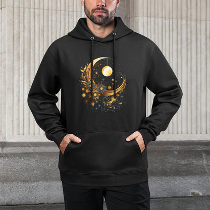 Mystic Sun And Moon Woman Mystical Flowers Aesthetic Breathable Fabric Hoodie