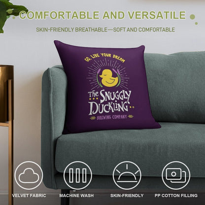 Snuggly Duckling Brewing Company - Tangled Soft Anti-Pilling Throw Pillow