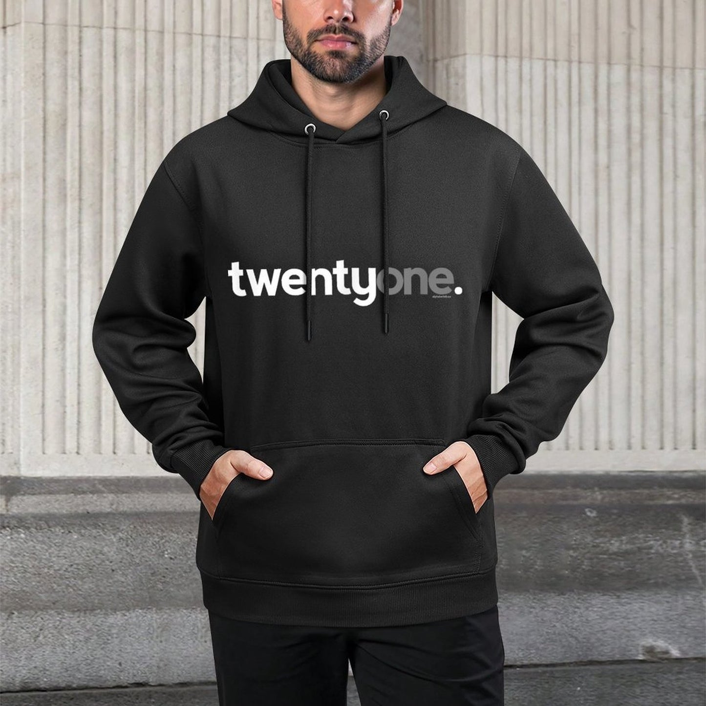 21st Birthday Ideas for Him Men T Twentyone Breathable Fabric Hoodie