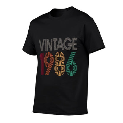 39th Birthday Men Women Vintage 1986 Retro 39 Years Old  Cotton T-Shirt