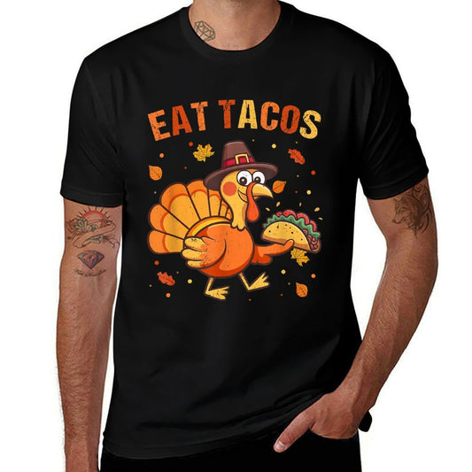 Thanksgiving Funny Mexican Turkey Eats Tacos Christmas  Vintage-inspired T-Shirt