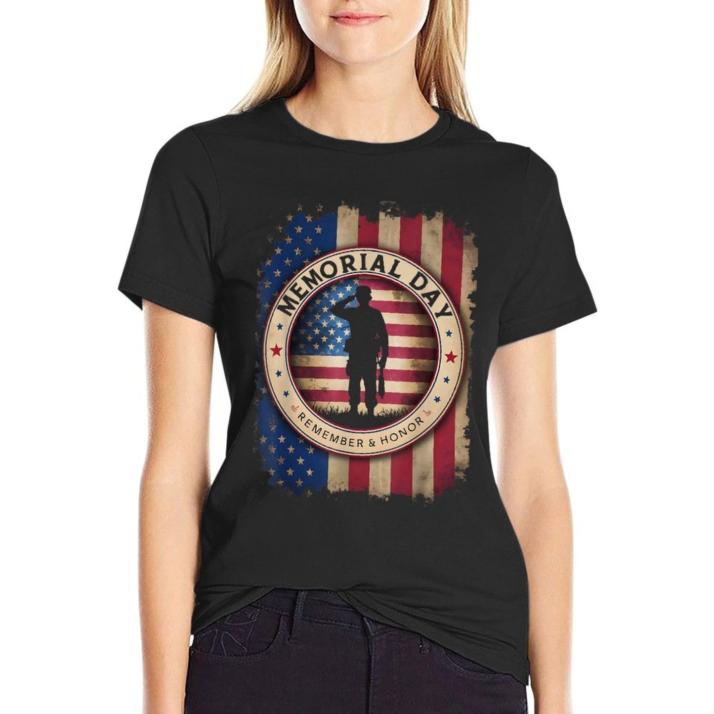 Memorial Day Heathered Texture T-Shirt