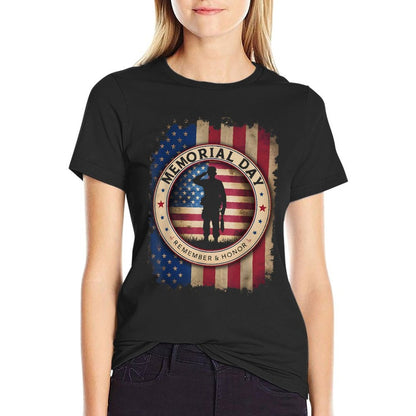 Memorial Day Heathered Texture T-Shirt