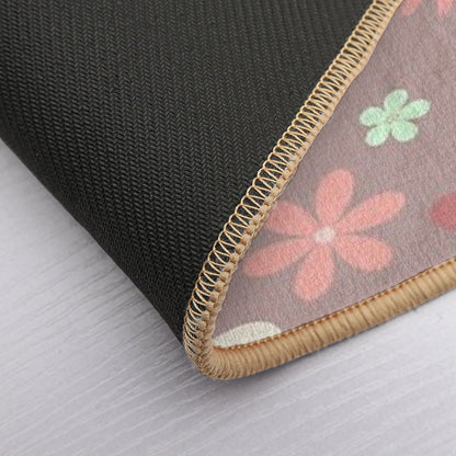 Small Unique Flower Pattern  Repositionable Bath Mat