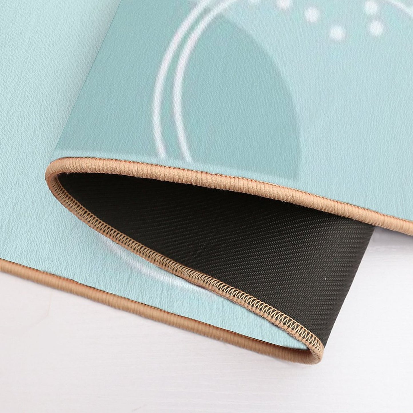 Modern Circles Blue  High-Traffic Bath Mat