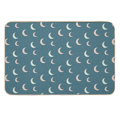 Teal Moon  Fade-Resistant Bath Mat