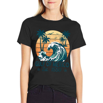 Gulf of Mexico Forever Retro Vintage Beach Mens Women Comfortable T-Shirt