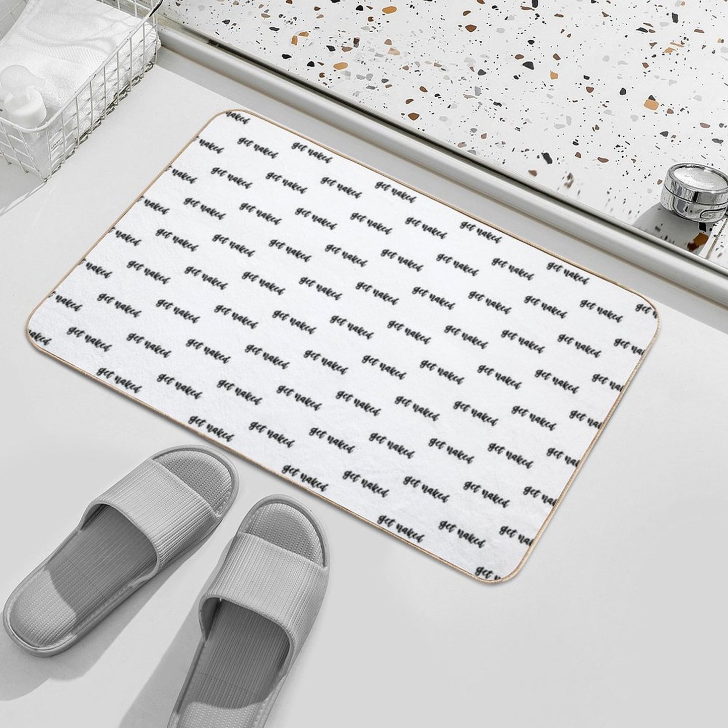 Get Naked Bath Mat  Stain-Proof Bath Mat