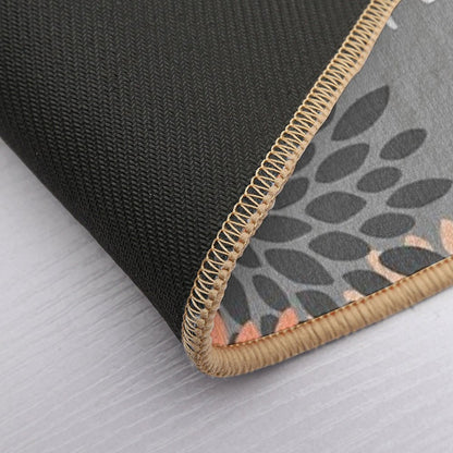 Get Naked - Floral Peach, Gray, White  Multi-Purpose Bath Mat