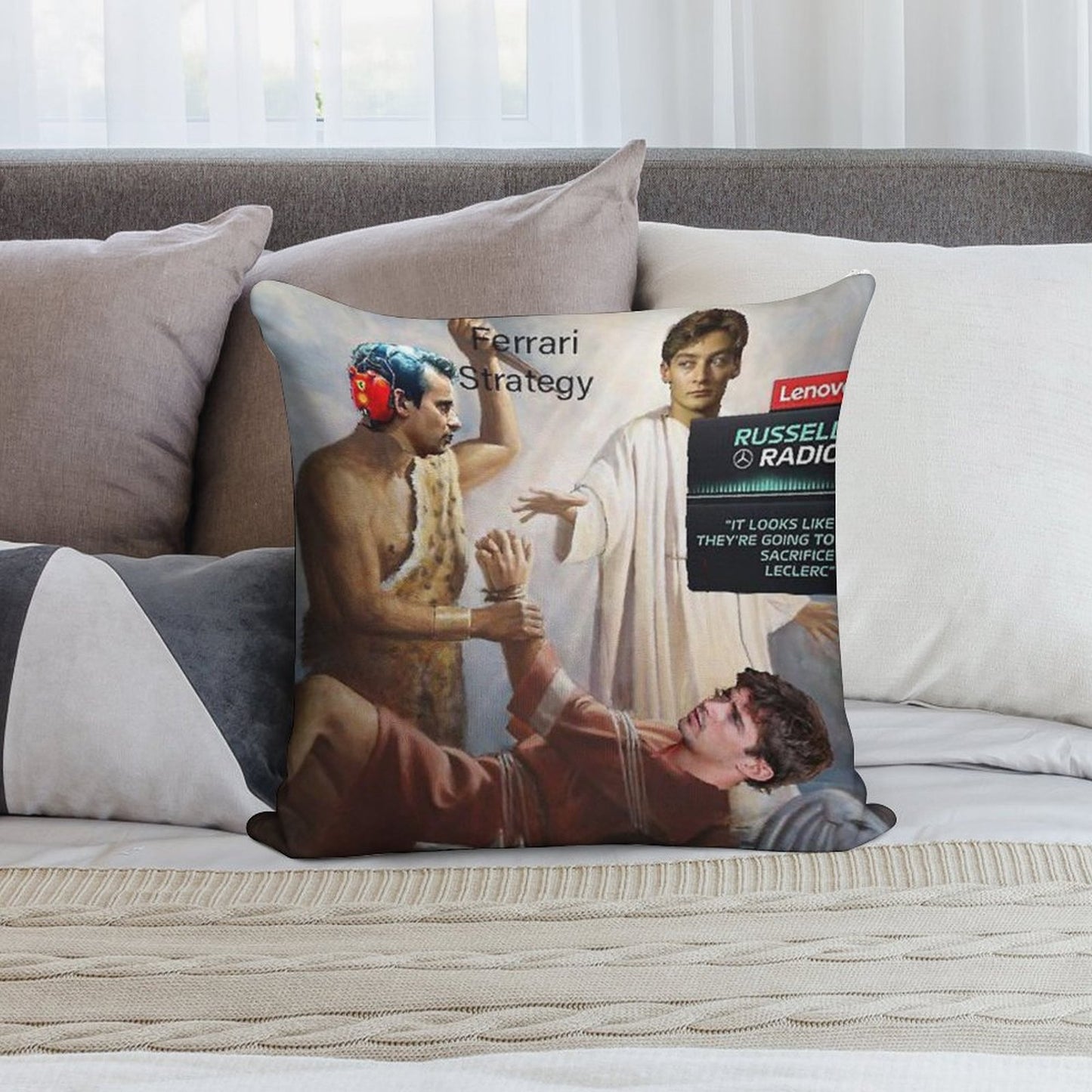 They're Going to Sacrifice Leclerc Soft Easy Maintenance Throw Pillow