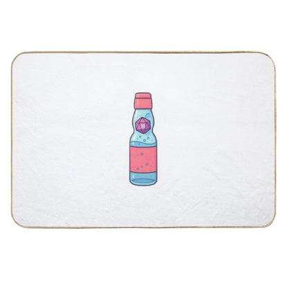 Kawaii D20 Ramune Marble Soda Cute Nerdy TTRPG Drink  Repositionable Bath Mat