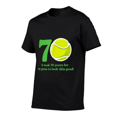 70 Year Old Tennis Player 70th Birthday  Quick-drying T-Shirt