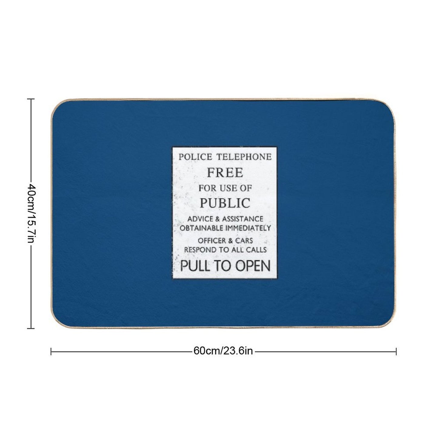 Police Telephone - Free For Public Use  Anti-Trip Bath Mat