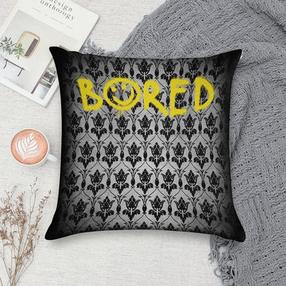 Sherlock - Bored (with Wallpaper) Soft Hidden Zipper Throw Pillow